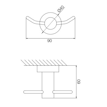 Крючок двойной Fima Carlo Frattini Rotola хром F6004/3CR