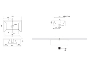 Раковина встраиваемая под столешницу Scarabeo GAIA-TECH-MIKY 8037