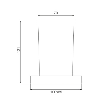 Стакан Fima Carlo Frattini Accessori стекляный, подвесной, чёрный матовый F6023/1WNS