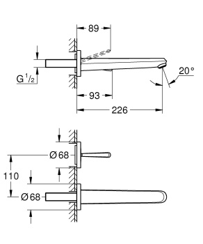Смеситель для раковины Grohe Eurodisc Joy 19969000 хром