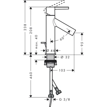 Смеситель для раковины Axor Starck 100 10001140 бронза