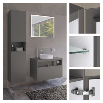 Шкаф-пенал Keuco Stageline 40 32831290002 инокс матовый