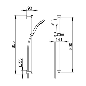 Душевой комплект Keuco Ixmo 59587010802 хром