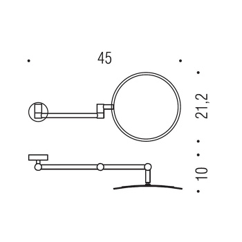 Косметическое зеркало без подсветки Colombo Complementi хром В9759.CR