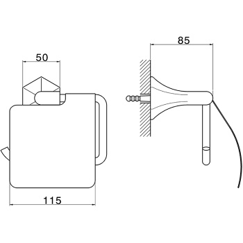 Бумагодержатель с крышкой Cisal Cherie хром CE09042021