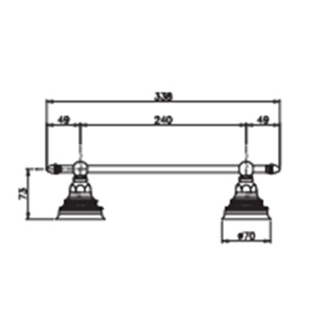 Полотецедержатель одинарный Nicolazzi Impero 30 см, золото 1483GO36