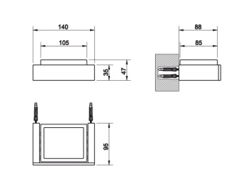 Мыльница Gessi Rettangolo 20802.099 Black Xl