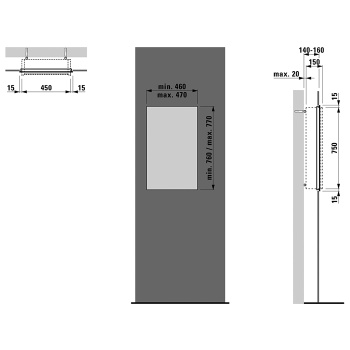 Laufen Frame 25 монтажная рама для зеркальных шкафов  4.0830.1/2, 4.0831.1/2, 4.0832.1/2