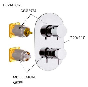 Смеситель для душа Daniel Tokyo TK612D3KBDP золото брашированное