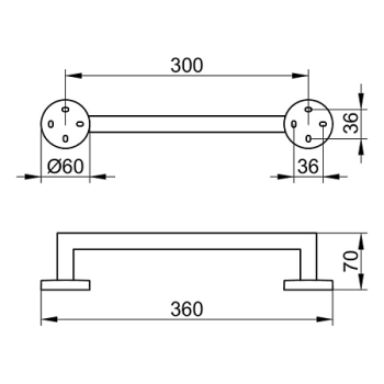 Поручень Keuco Edition 90 19007010000 хром