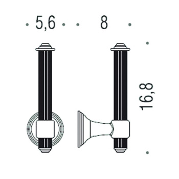 Держатель для запасных рулонов Colombo Hermitage античная бронза B3390.OA