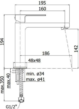Смеситель для раковины Paffoni Elle EL074CR хром