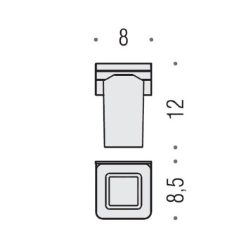 Стакан подвесной Colombo Forever хром/матовое стекло B2902.CR-VAN