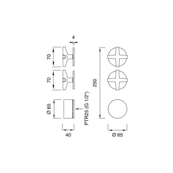 Смеситель для ванны CЕА Design Cross CRX 53 S с термостатом сталь