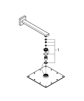 Верхний душ Grohe Rainshower Allure 230 26054000 с кронштейном