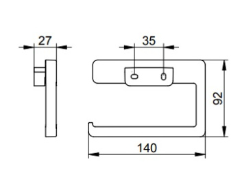 Держатель туалетной бумаги Keuco Moll 12762350000 титан черный шлифованный
