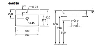 Раковина Villeroy&Boch Memento 2.0 4A076001