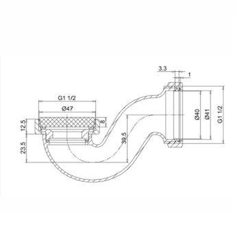 Сифон Burlington CW3/ARCCW3 CHR хром