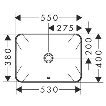 HG Xuniva  Q Раковина встраиваемая 550х400 с переливом, белый