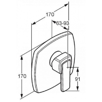 Смеситель для душа Kludi Q-Beo 507170575, хром