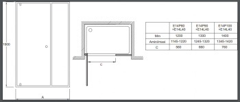 Душевая дверь 80x190 Jacob Delafon Serenity E14P80-GA