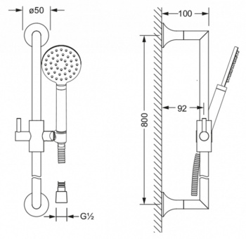 Душевой гарнитур Jorger Valencia 638.13.305.000 chrome
