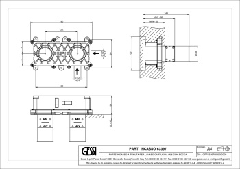 Скрытая часть смесителя Gessi 63397.239 Steel Brushed