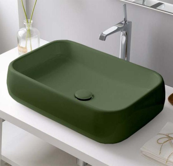 Раковина накладная Cielo Shui SHLAA60 AG 60 см зеленый