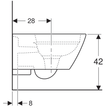 Унитаз подвесной Geberit Smyle Square 500.208.01.1 белый