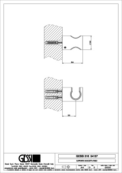 Держатель душевой лейки Gessi 54157.708 Copper Brushed PVD