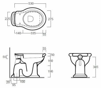 Унитаз с биде Simas Lante RASP1406 (уценка товар с экспозиции)