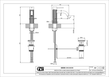 Смеситель для раковины Gessi 54101.726 бронза