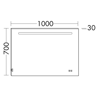 Burgbad Fiumo Зеркало со светодиодной подсветкой, выключателем, подогревом и USB розеткой 100х70х30