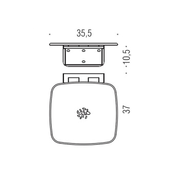 Сиденье для душа Colombo Complementi с креплениями к стене, 160кг, белый B9645.BI