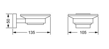 Мыльница Jorger Charleston Square 634.00.007.000 chrome