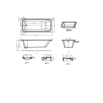 Акриловая ванна Burlington 170x75 E30