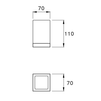 Стакан с подставкой настольный Stella Bamboo Quadro 1014/B016 хром BQ 10101 CR00