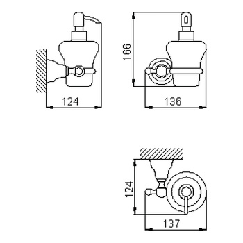 Дозатор подвесной керамический Cisal Arcana белый/хром AR09062021