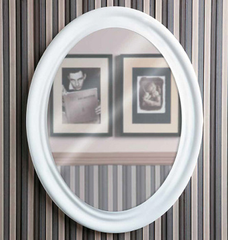 Зеркало для ванной комнаты Simas Lante LAS1 bi овальное белый