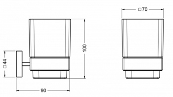 Стакан Jorger Empire Royal Crystal 627.00.036.000 chrome