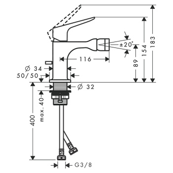 Смеситель для биде Axor Citterio M 34210300 золото