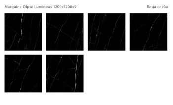 Слэб керамический STAROSLABS 120x120 Marquina Olpse 120 120 Luminous Hg м2