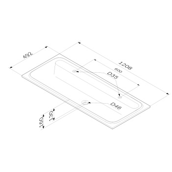 Мебельная раковина AM.PM Func M8FWPC1200WM