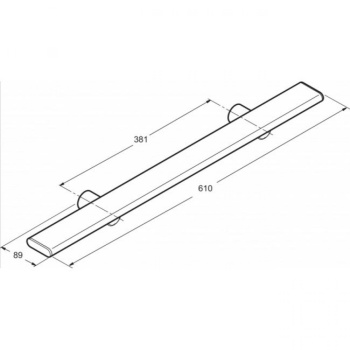 Полотенцедержатель для раковины настенный Jacob Delafon Panolux E64003-SHP