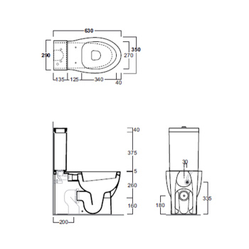 Унитаз напольный Simas Lft Spazio LFT25 bi белый