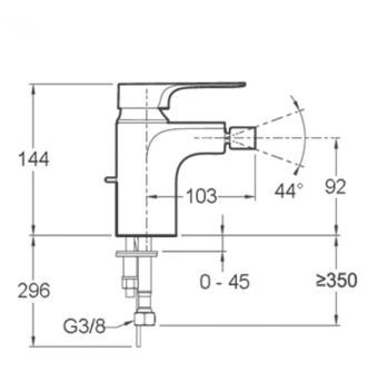 Смеситель для биде Jacob Delafon Aleo+ E72317-CP, хром