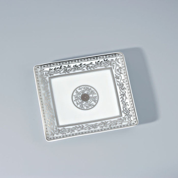 Поднос керамический THG Marquise Blanc Decor Platine A7G-A02-4612 белый