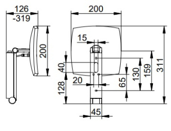 Косметическое зеркало Keuco Ilook_move 20 17613299004 увеличение х5, красное золото шлифованный