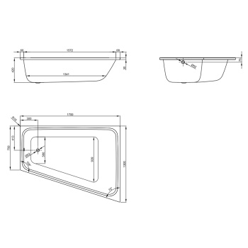Стальная ванна Bette Space 170x130 1132-000