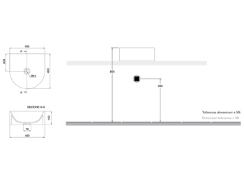 Раковина накладная Scarabeo SKINNY 5411